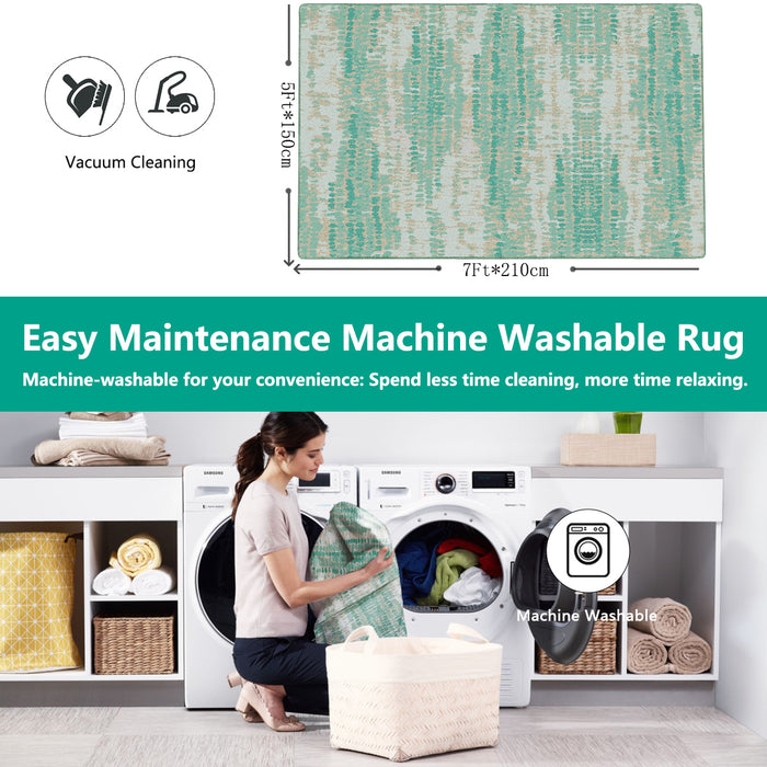 Airgugu Earth Garden Emerald Seaweed Green Rug