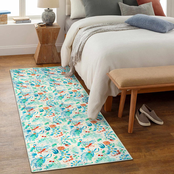Airgugu Earth Garden Colliding Red Green Plant Rug