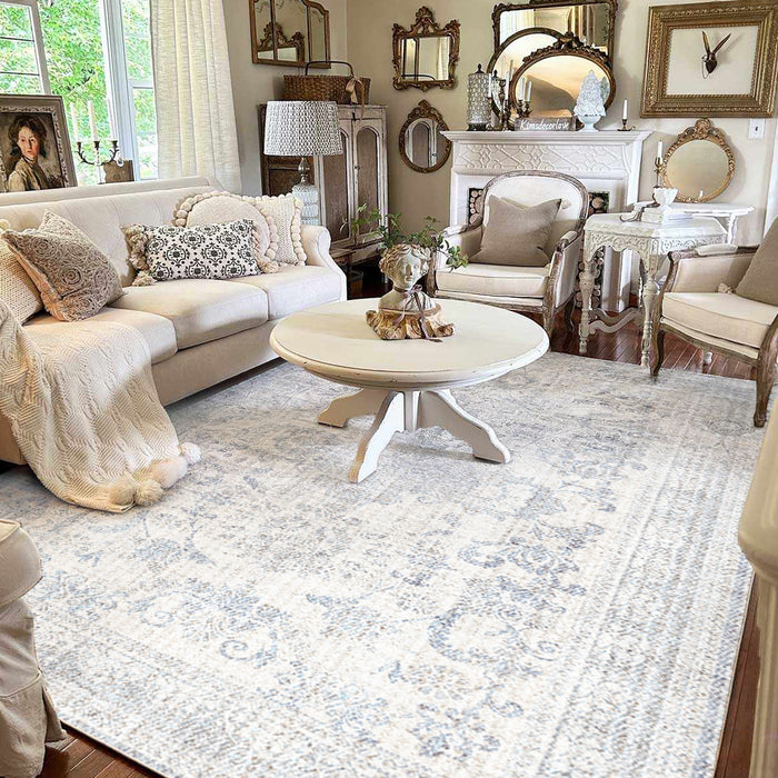 Airgugu Heritage Classique White Ocean Rider Print Rug