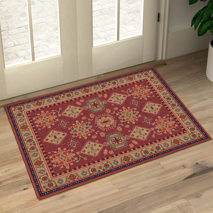 Airgugu Heritage Classique Burgundy Medallion Retro Rug