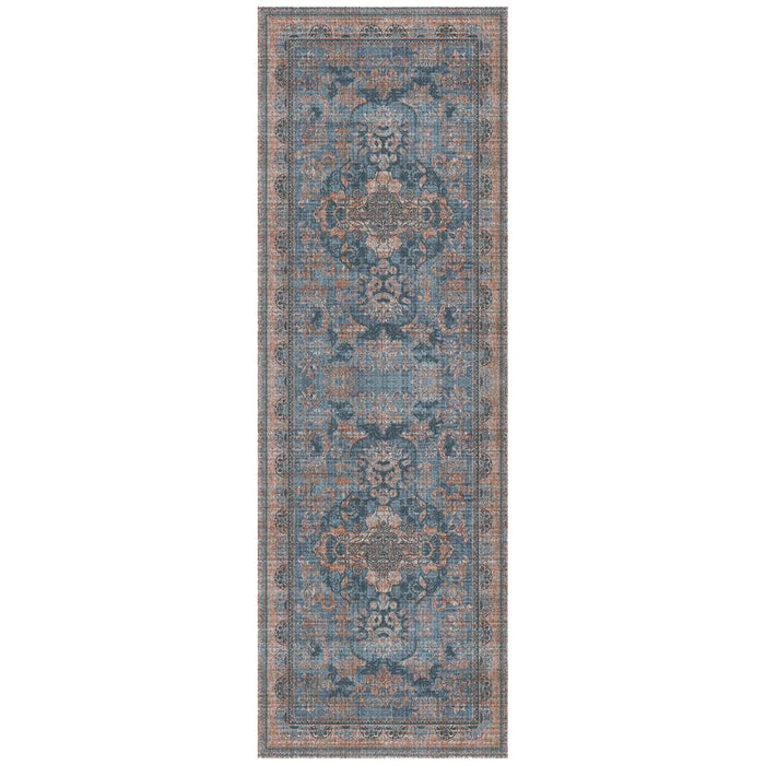 Airgugu  Heritage Classique Blue Distressed Texture Background Rug