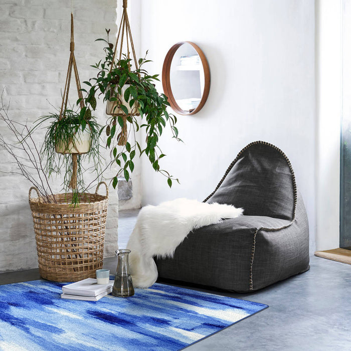 Airgugu Modern Minimalist Blue & White Ink Rug