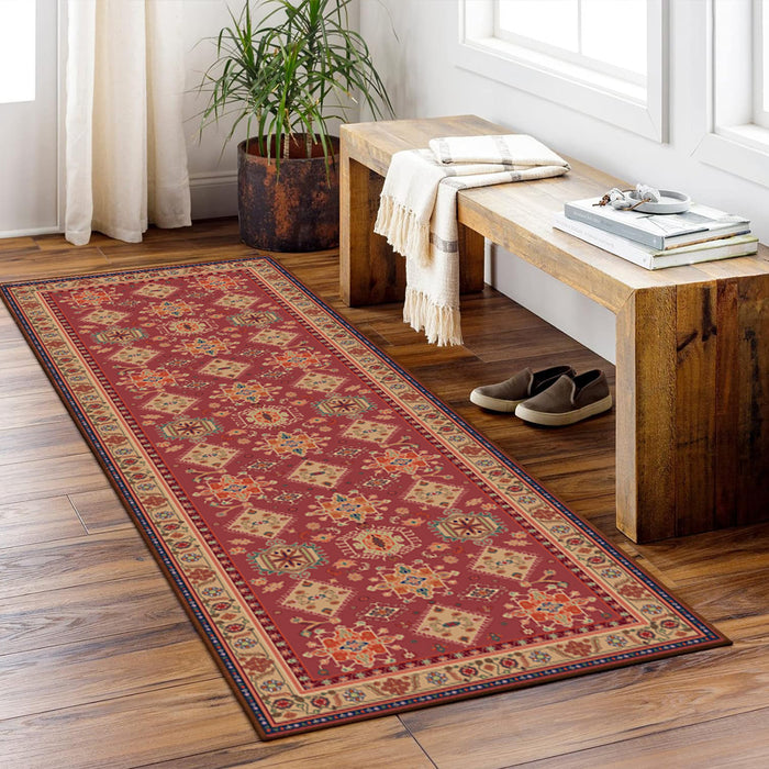 Airgugu Heritage Classique Burgundy Medallion Retro Rug