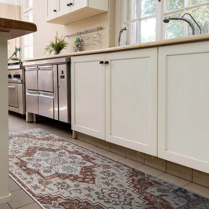 Airgugu Heritage Classique White Brown Art Print Rug