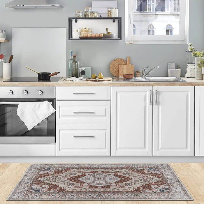 Airgugu Heritage Classique White Brown Art Print Rug