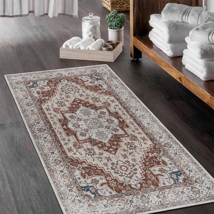 Airgugu Heritage Classique White Brown Art Print Rug
