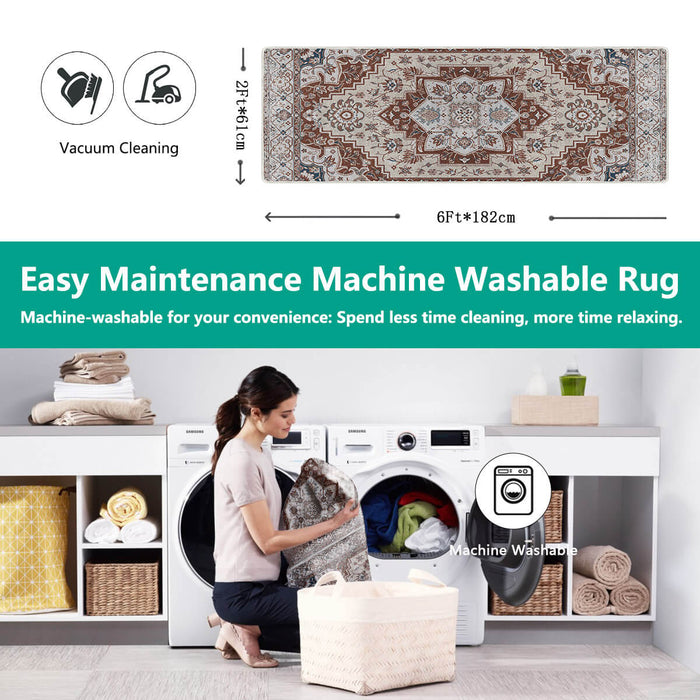 Airgugu Heritage Classique White Brown Art Print Rug