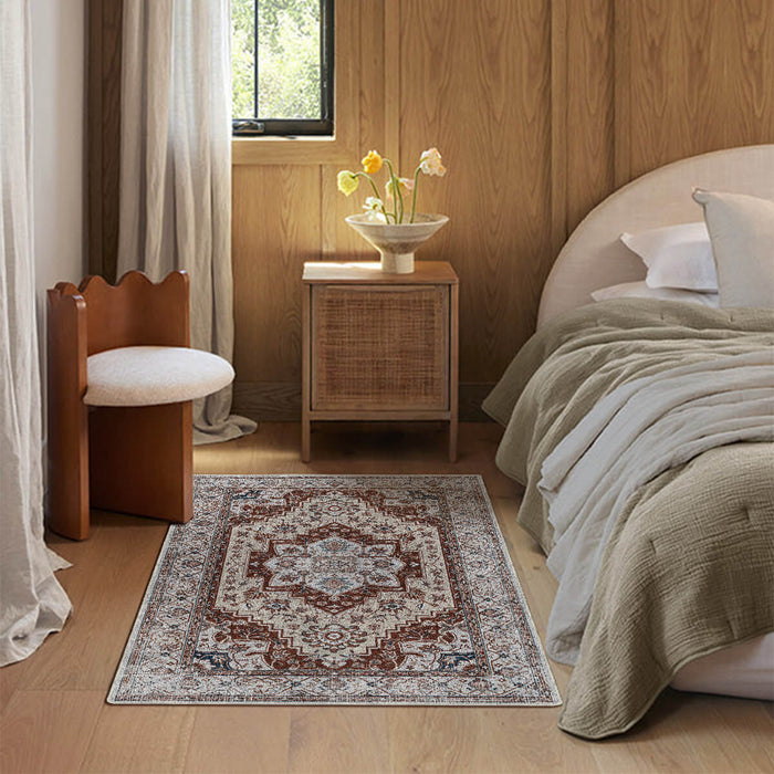Airgugu Heritage Classique White Brown Art Print Rug