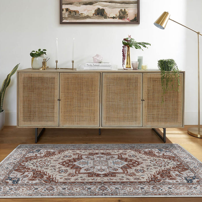 Airgugu Heritage Classique White Brown Art Print Rug