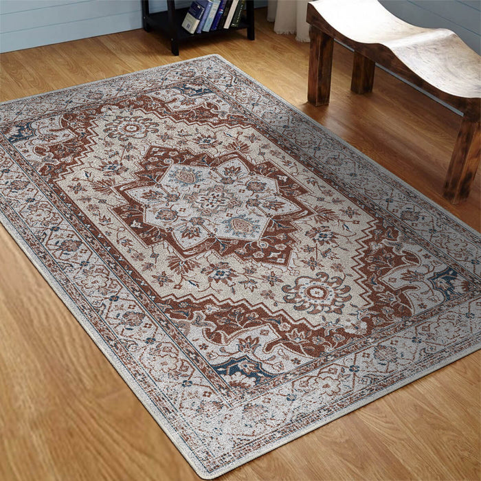Airgugu Heritage Classique White Brown Art Print Rug