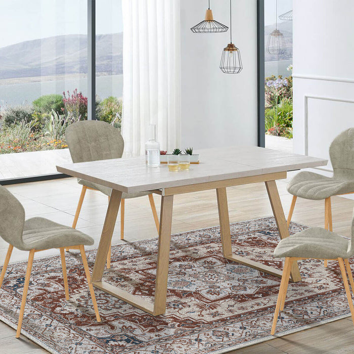 Airgugu Heritage Classique White Brown Art Print Rug