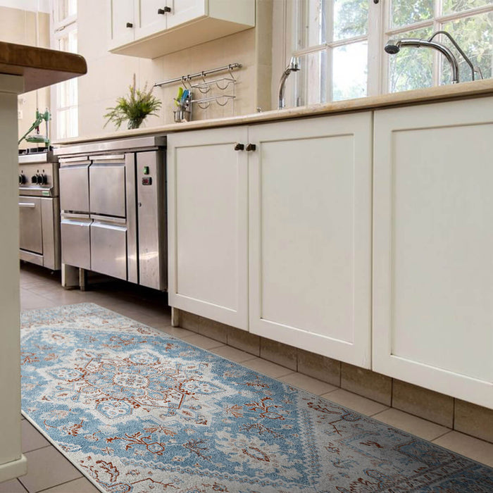 Airgugu Heritage Classique Blue Gray Crystal Rug