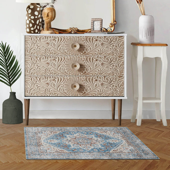 Airgugu Heritage Classique Blue Gray Crystal Rug