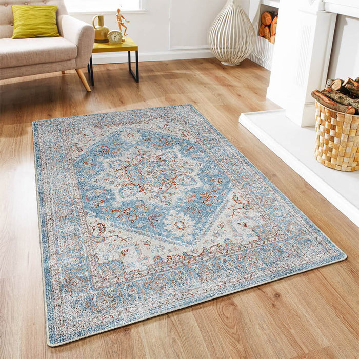 Airgugu Heritage Classique Blue Gray Crystal Rug