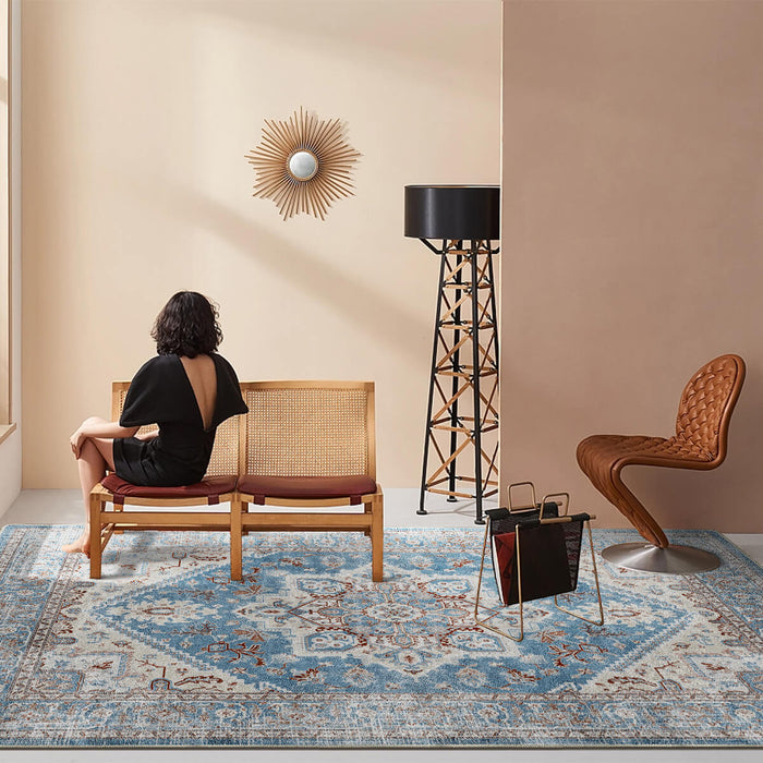 Airgugu Heritage Classique Blue Gray Crystal Rug