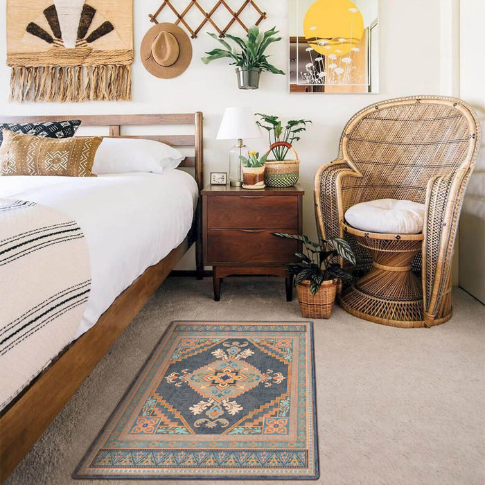 Airgugu Heritage Classique Orange Flower Medallion Rug
