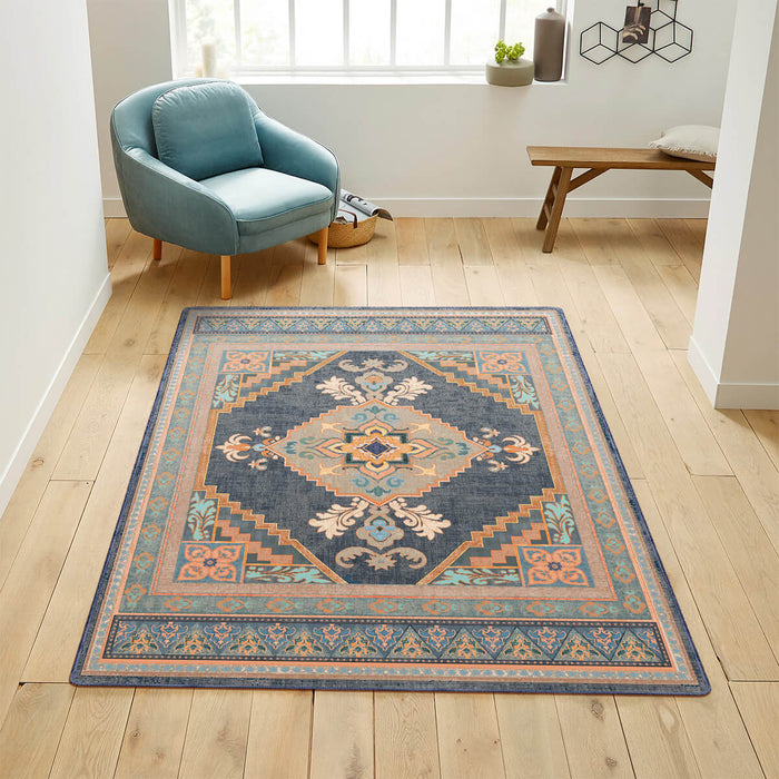 Airgugu Heritage Classique Orange Flower Medallion Rug