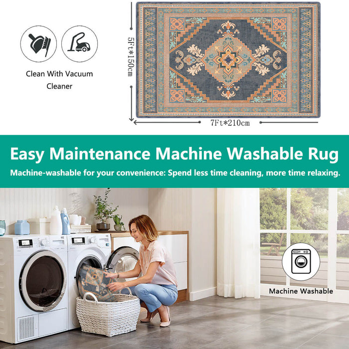 Airgugu Heritage Classique Orange Flower Medallion Rug