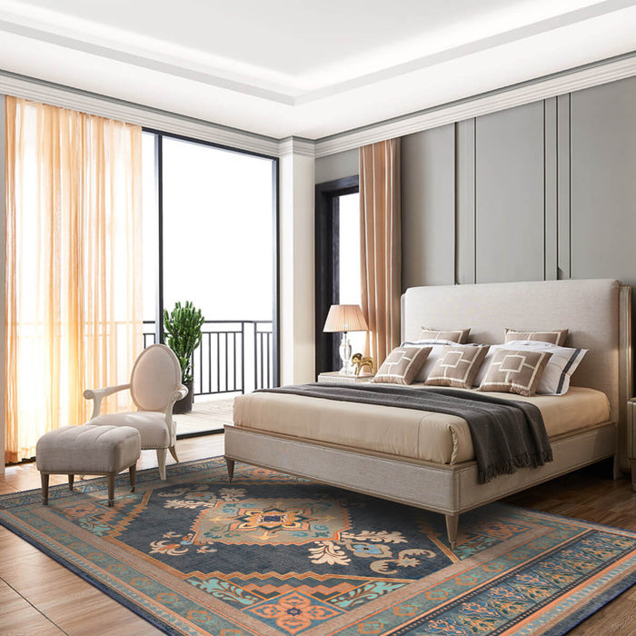 Airgugu Heritage Classique Orange Flower Medallion Rug