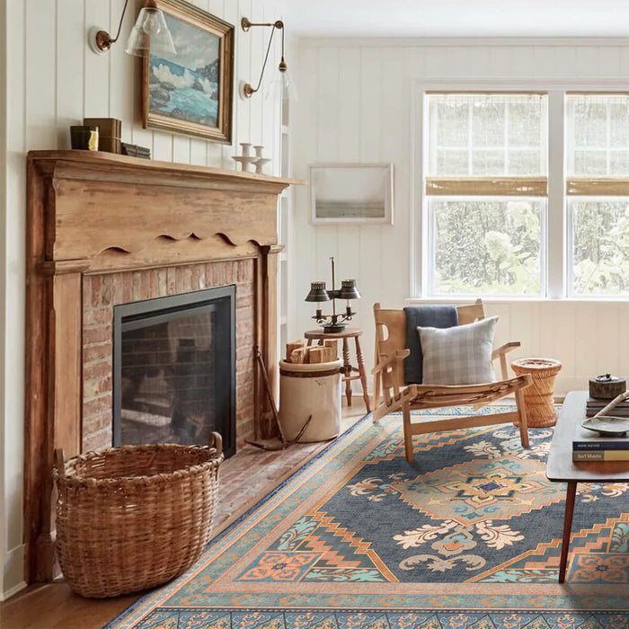 Airgugu Heritage Classique Orange Flower Medallion Rug