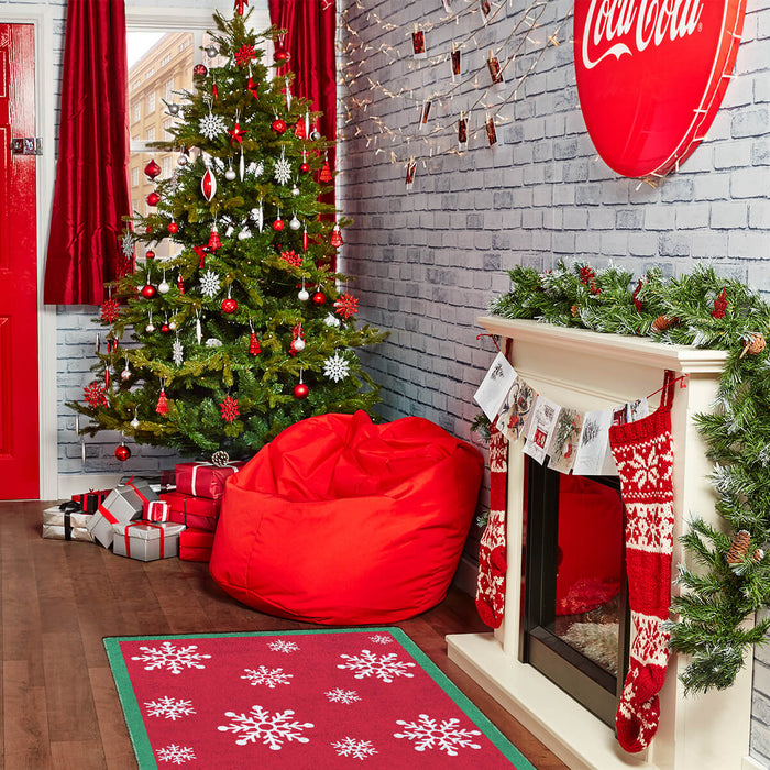 Airgugu Christmas Red Snowflake Rug🎄🔥