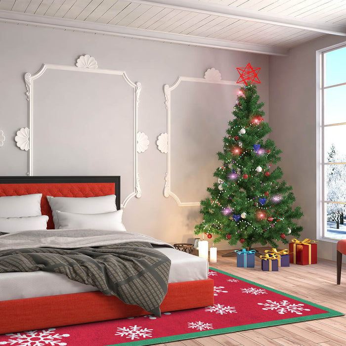 Airgugu Christmas Red Snowflake Rug🎄🔥