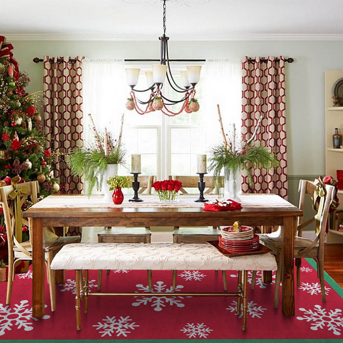Airgugu Christmas Red Snowflake Rug🎄🔥