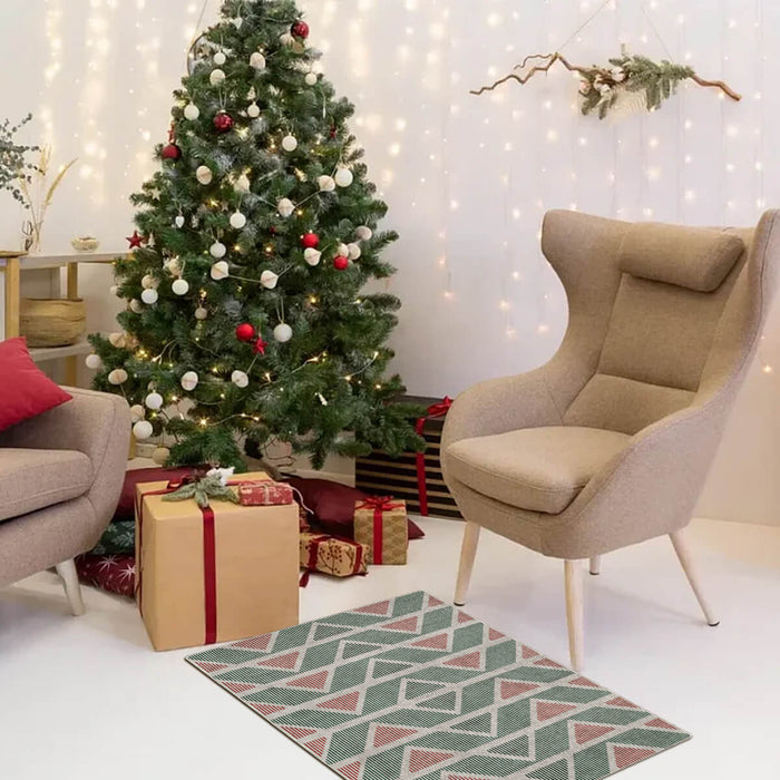 Airgugu Christmas Themed Geometric Pattern Rug🎄🔥