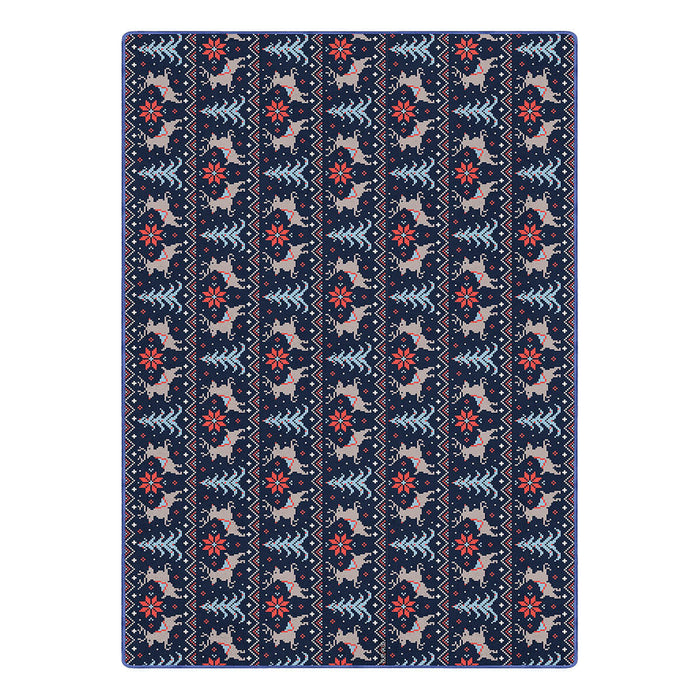 Airgugu Dark Blue Christmas Rree Reindeer Rug🎄🔥