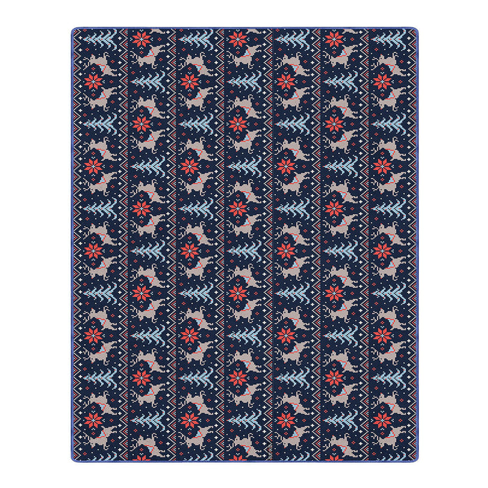 Airgugu Dark Blue Christmas Rree Reindeer Rug🎄🔥