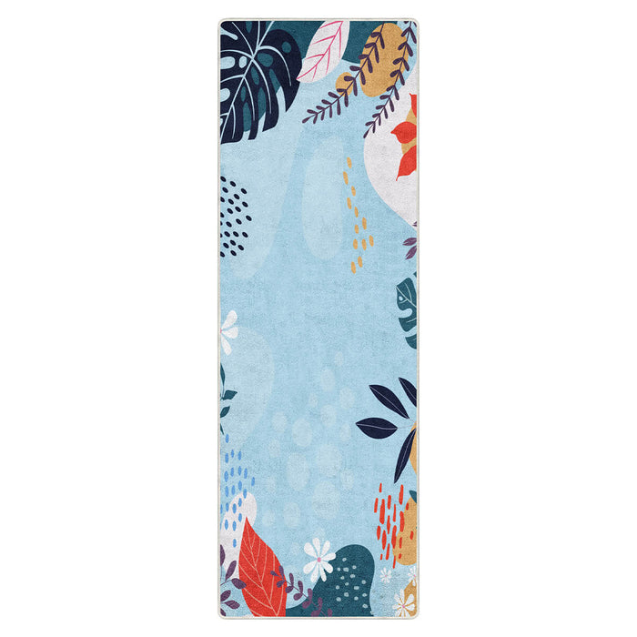 Airgugu Earth Garden Colorful Plant Blue Rug