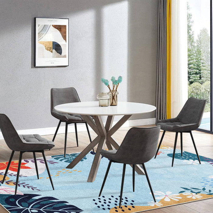 Airgugu Earth Garden Colorful Plant Blue Rug