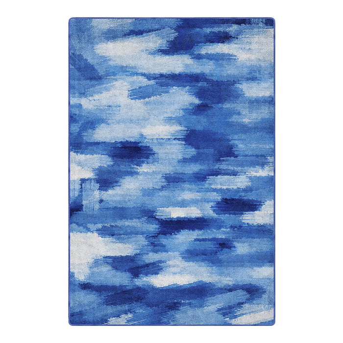 2x3 Blue & White Modern Rug