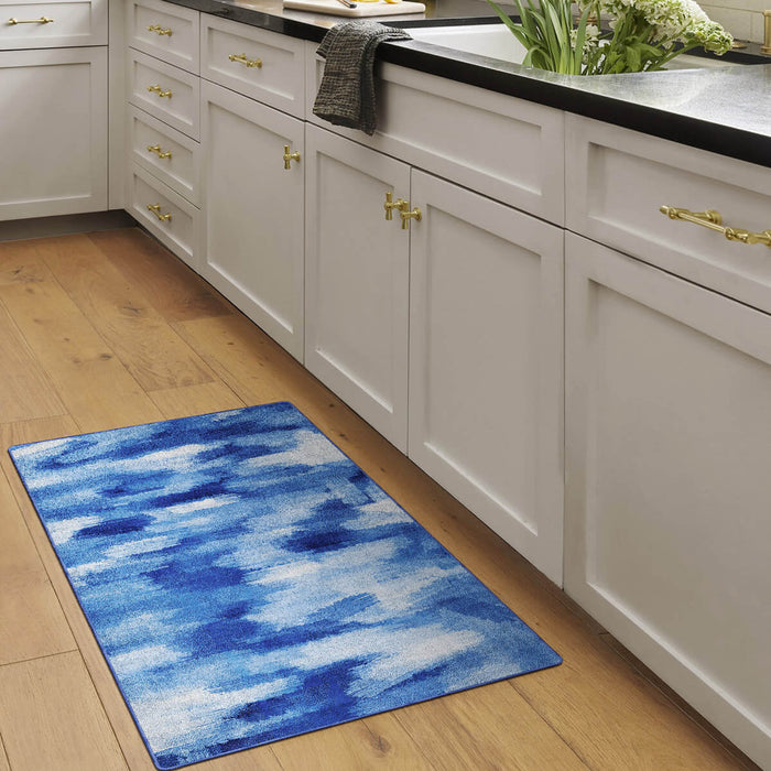 Airgugu Modern Minimalist Blue & White Ink Rug