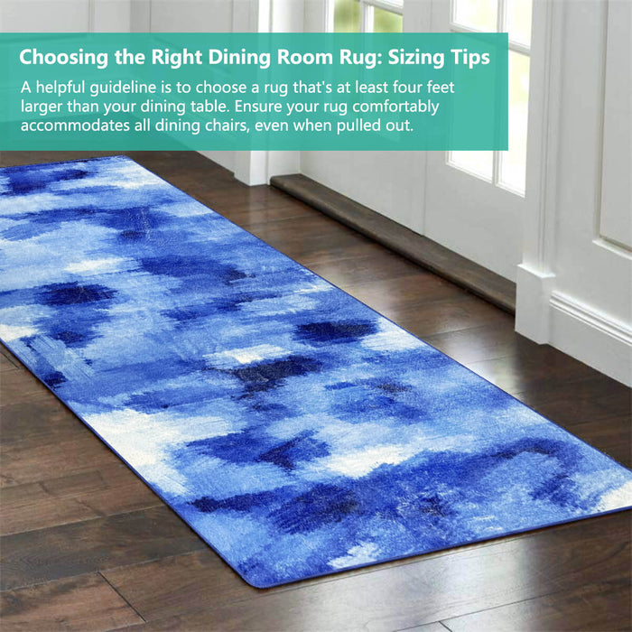 Airgugu Modern Minimalist Blue & White Ink Rug