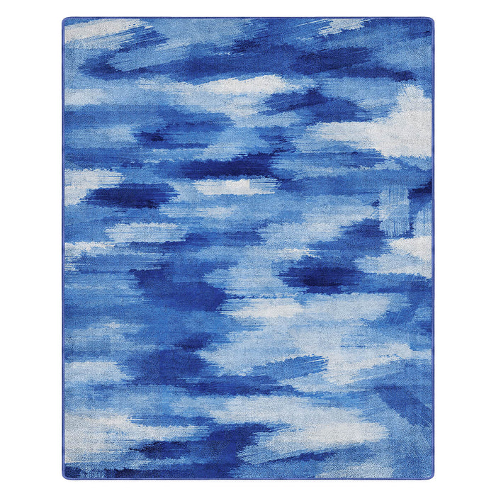 Airgugu Modern Minimalist Blue & White Ink Rug