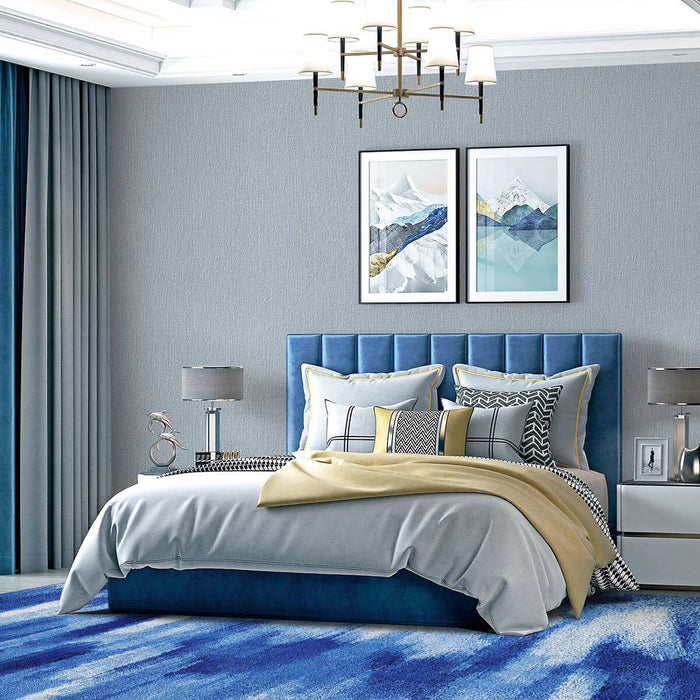 Airgugu Modern Minimalist Blue & White Ink Rug