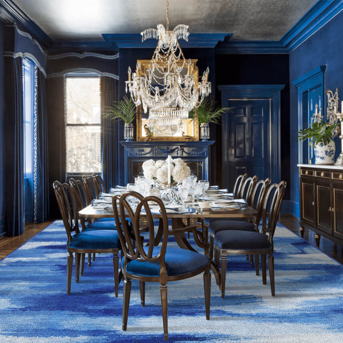 Airgugu Modern Minimalist Blue & White Ink Rug