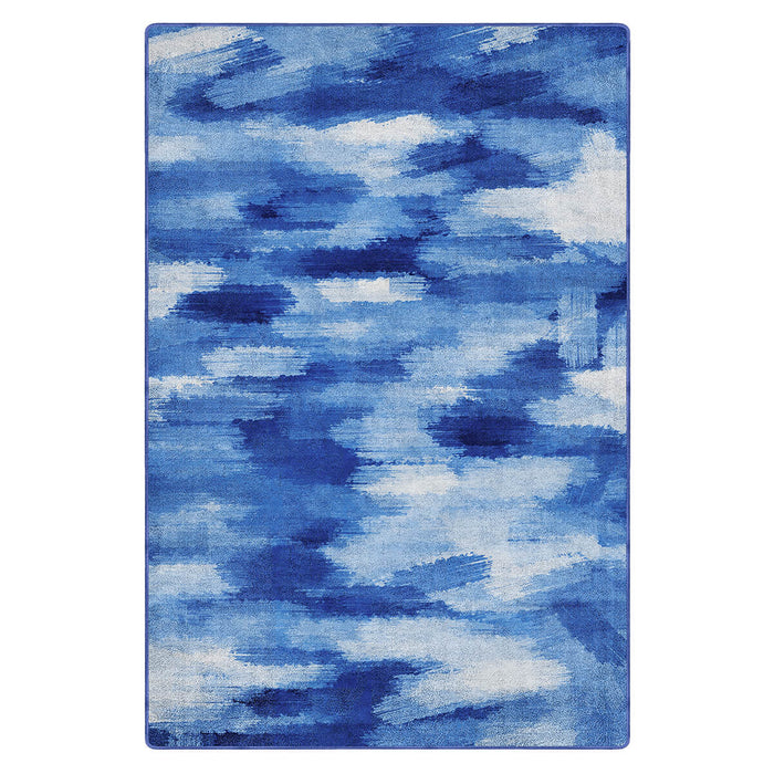 Airgugu Modern Minimalist Blue & White Ink Rug