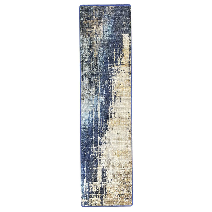 Airgugu Modern Minimalist Blue Brown Ink Rug