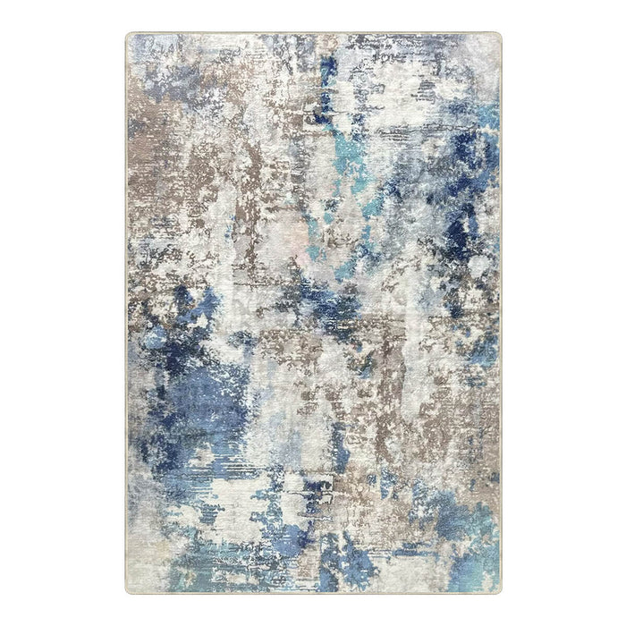 Airgugu Modern Minimalist Blue Gray Ink Rug