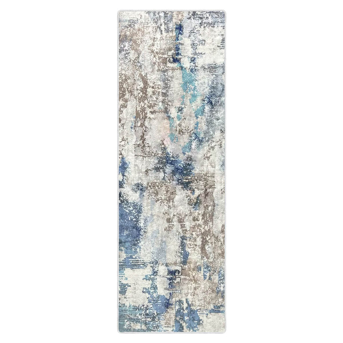 Airgugu Modern Minimalist Blue Gray Ink Rug