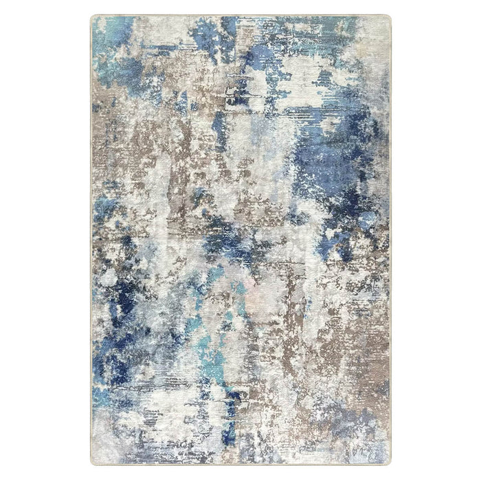 Airgugu Modern Minimalist Blue Gray Ink Rug