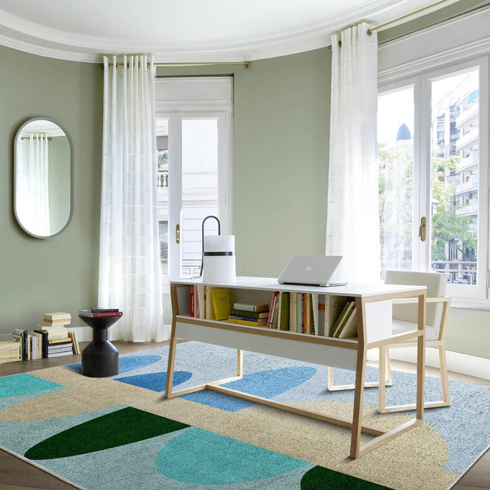Airgugu KidSpace Delight Colorful Oval Geometric Rug