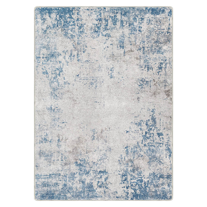 Airgugu Modern Minimalist Blue Peggy Washable Abstract Rug