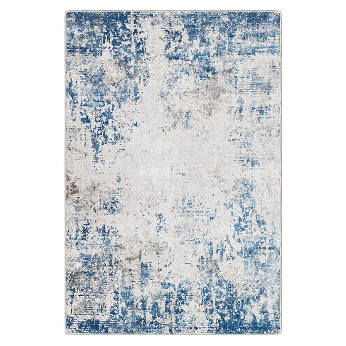 Airgugu Modern Minimalist Blue Peggy Washable Abstract Rug