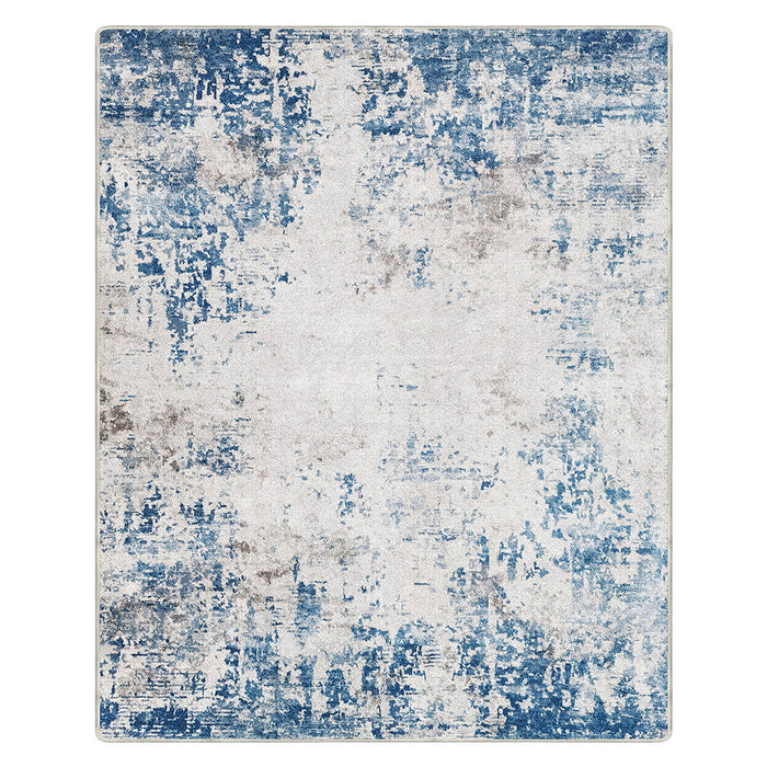 Airgugu Modern Minimalist Blue Peggy Washable Abstract Rug
