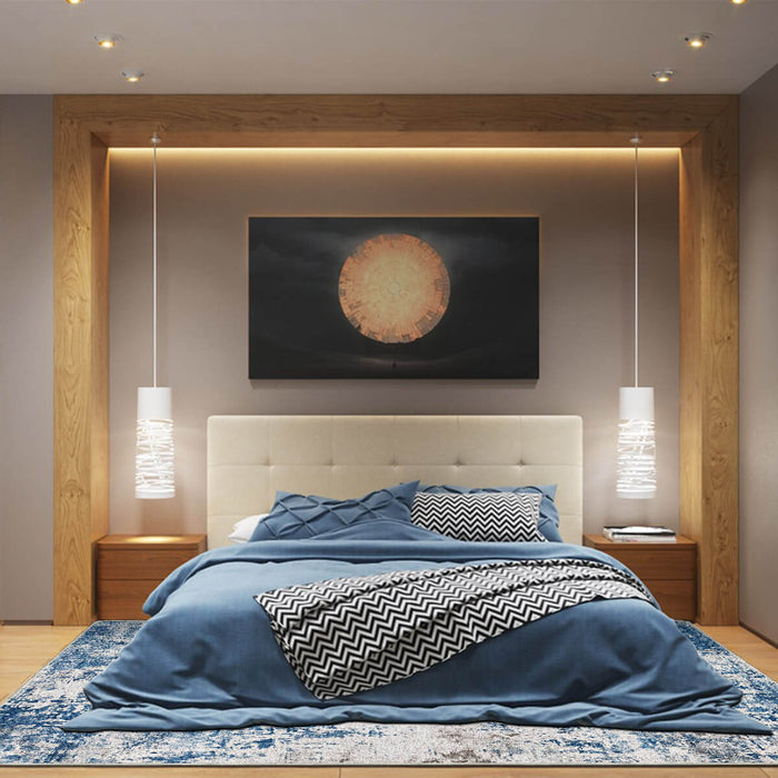 Airgugu Modern Minimalist Blue Peggy Washable Abstract Rug