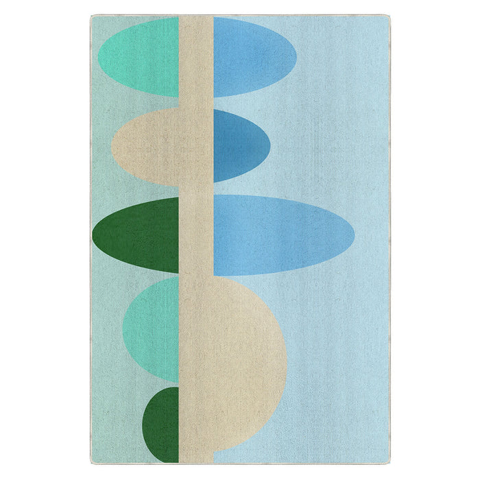 Airgugu KidSpace Delight Colorful Oval Geometric Rug