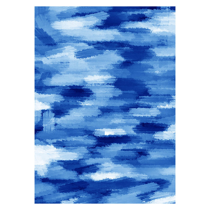 Airgugu Modern Minimalist Blue & White Ink Rug